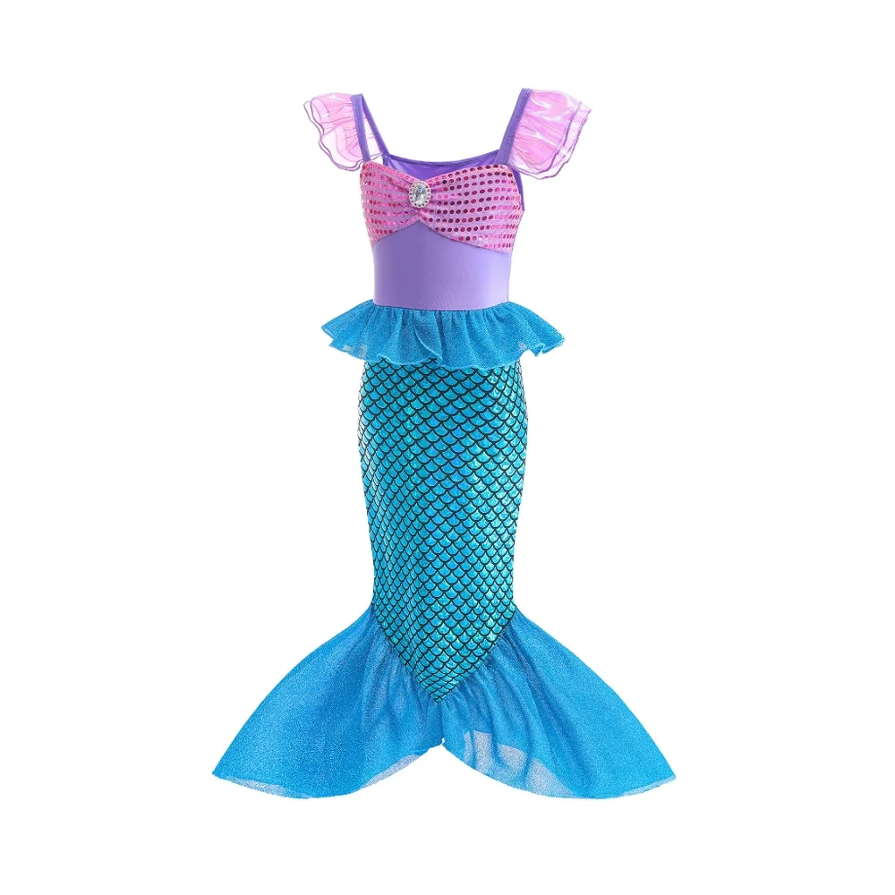 4T Mermaid Princess Dress Accessory Set Kids Halloween Costume Birthday Dress